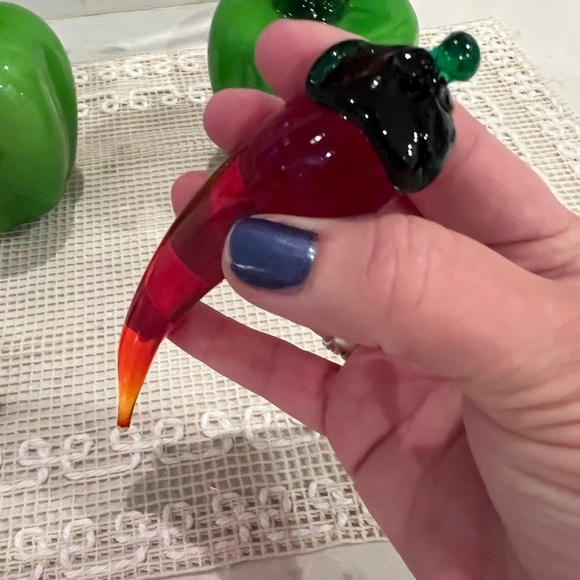 4 pieces of Murano hand blown glass vegetables Vintage Made in Italy - Picture 15 of 16